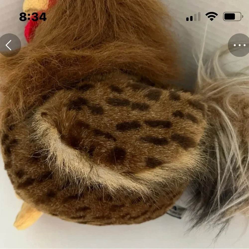 Vintage A & A Plush, Inc. Brown Chicken Rooster Plush Croaking Sound Box Works